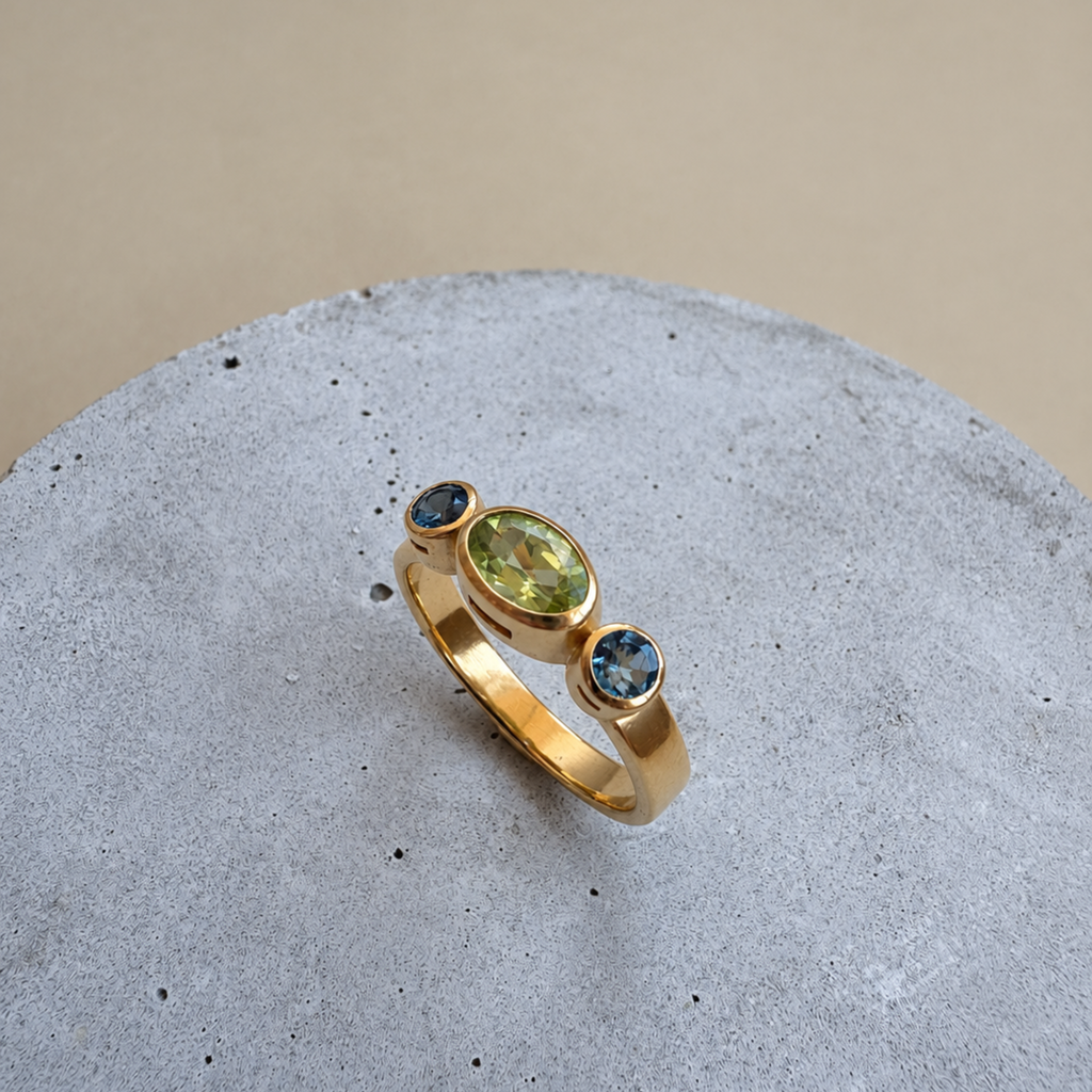 Anillo Posidonia topacios London Blue - Listo para enviar